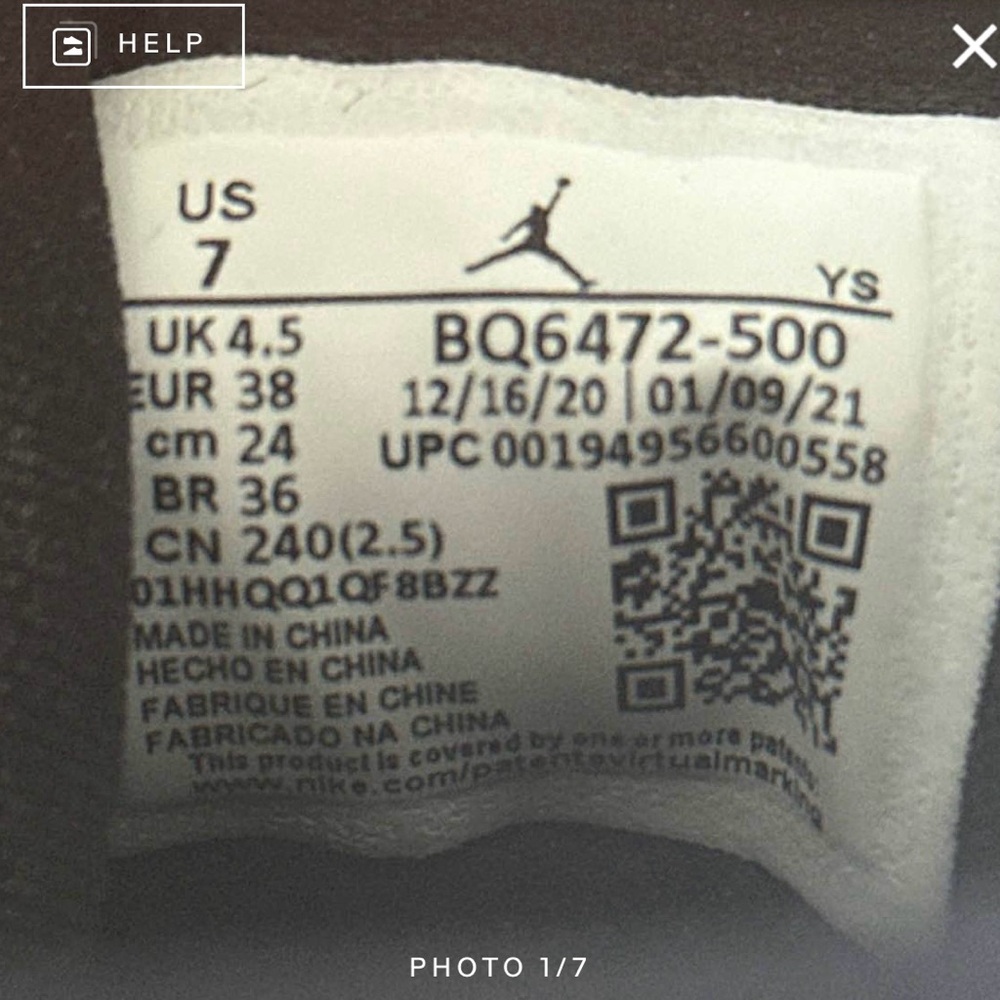 Jordan 1 “barely rose” size 7 - Picture 2 of 7